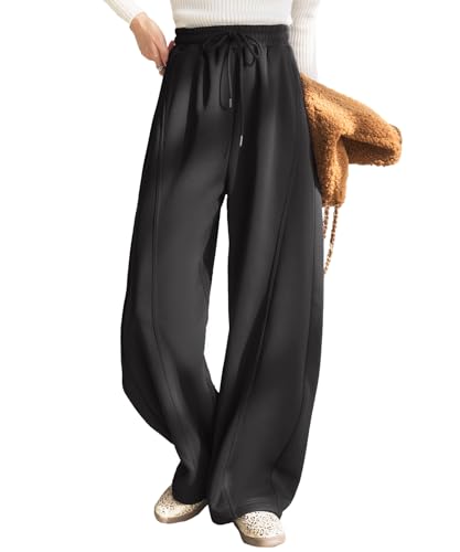 

[Kobe Lettuce] [На флисе] Теплые спортивные брюки с изогнутым кроем для женщин - Осень/Зима - На флисе - Защита от холода - Широкие штанины - Теплые брюки -