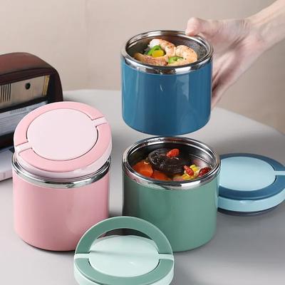 600/800ml Food Thermal Lunch Box Insulated Soup Cup Thermos Containers Stainless Steel Thermo Bento Box for School Children