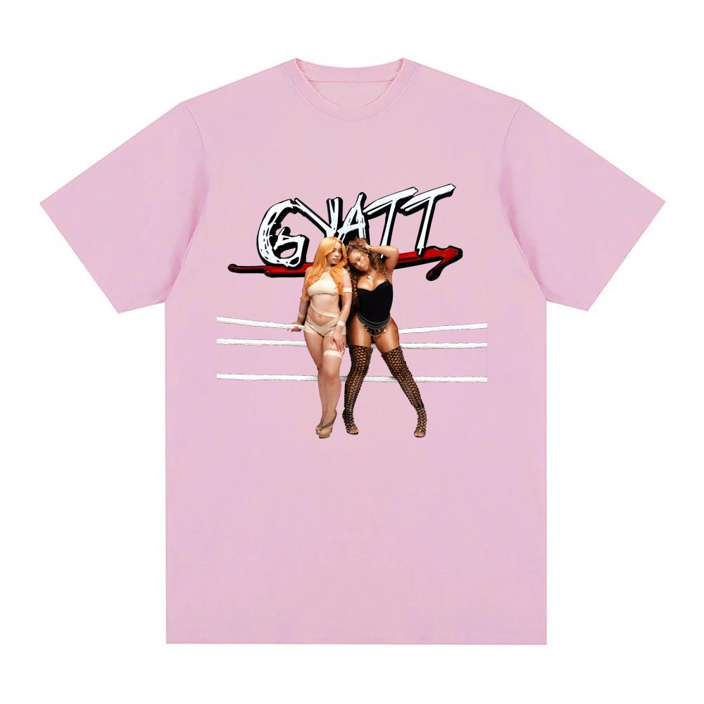 Gyatt -Latto & Ice Spice 2025NOVÉ Tričko Letní Rukáv 100% Bavlna Tričko Grafický Potisk Tričko Moletom HipHop Oblečení