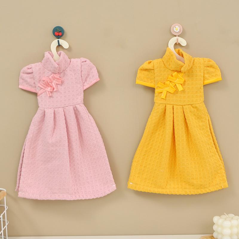 Class A microfiber cheongsam hand towel, cute kitchen hanging hand cloth, household bathroom hand towel