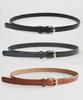 Lingseoul [Gift Option] 20Mm Leather Belt - [Silver/Gold/Brown]