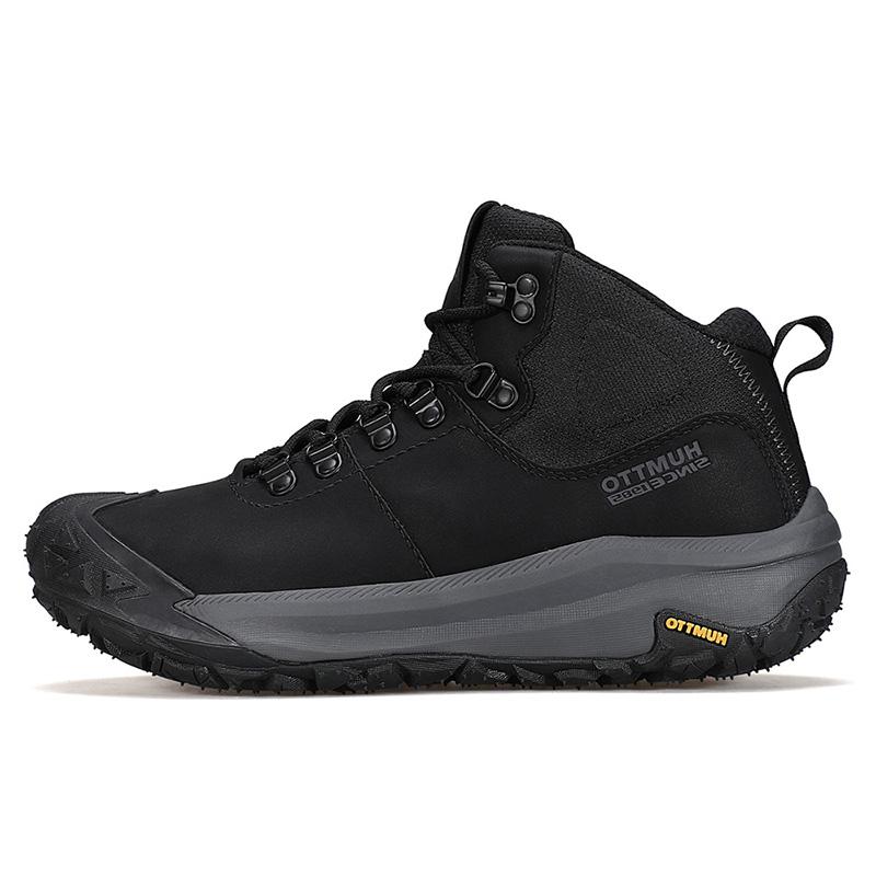 HUMTTO Outdoor Ankle Boots Men Leather Hiking Boots Non-slip Camping Trekking Men's Sports Shoes Winter Safety Sneakers