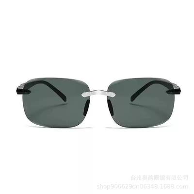 New Fashion Frameless High Definition Driving Sunglasses Male and Female Drivers Driving Fishing Sunglasses Tide UV Protection Glasses