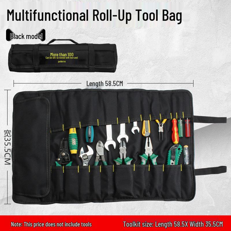 Multifunktionale Roll-Up Werkzeugtasche mit Taschen für Elektriker