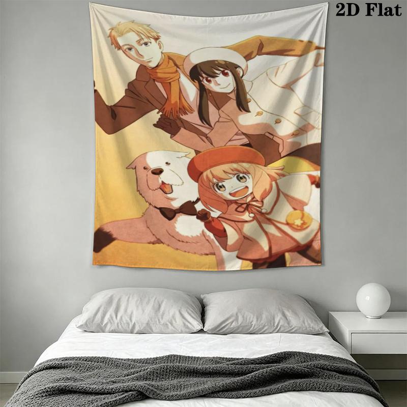 SPY×FAMILY Wall Tapestry Aesthetic Wall Hanging Printed Fabric Blanket Decorative Tapestries for Bedroom Living Room Home Decor