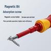 5-in-1 Insulated Screwdriver Set with Double-Ended Interchangeable Shaft and Anti-Slip Handle, 1000V Pressure Resistant for Electricians