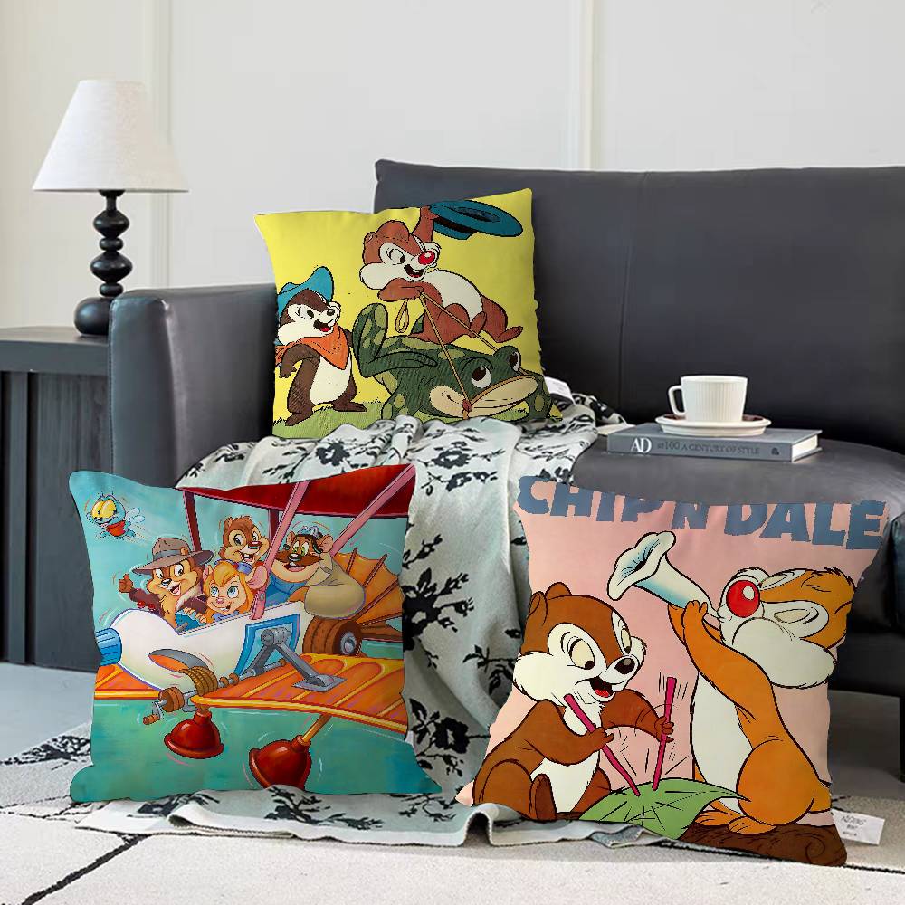 NIEDLICHES Chip und Chap Kissenbezug Abnehmbarer Waschbarer Kissenbezug – Ganzjahresweiches Leinen