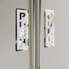 2Pcs Creative Sliding Door Logo 3D Push Pull Door Sign  Glass Door Identification
