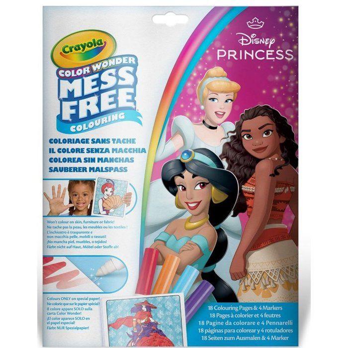 Coloring Set - CRAYOLA - Color Wonder - Disney Princesses - Book + 4 Markers - From 3 Years
