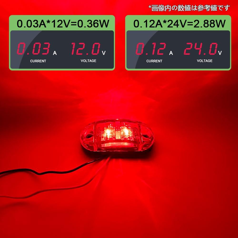 Side Marker LED -24V Truck Marker Lamp Side Marker Lamp Turn Signal Lamp Truck Red Set of 4