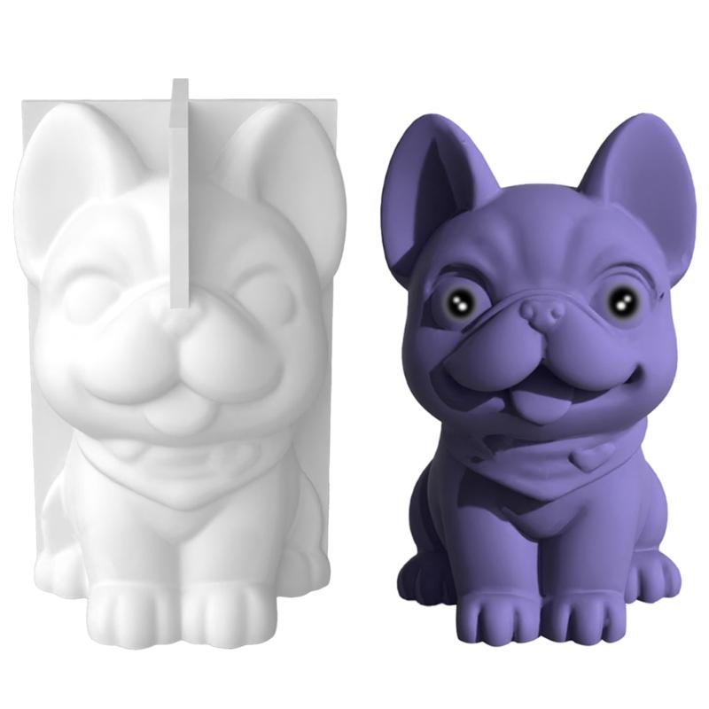 3D Dog Soap Mold Silicone Chocolate Fondant Mold Candle Making DIY Crystal Resin