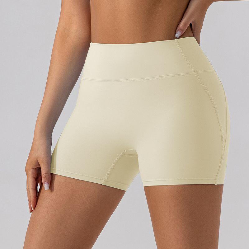 

Export New Arrival High Waist Yoga Running Tight Quick-Drying Sports Shorts Outdoor Cycling Belly Contracting Fitness Pants Shorts Women Apricot with Oats M/6