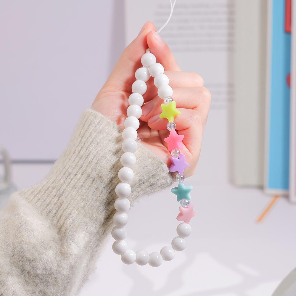 Pink Butterfly Pearl Bow Phone Chain Anti-Lost Bracelet For Mobile Phone Case Wrist Strap Lanyard Phone Keychain Portable Chain