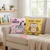 1/4pcs Cute Cartoon Animal Throw Pillow Covers Kids Room Decorative Cushion Cases with Inspirational Slogans Cushion cover