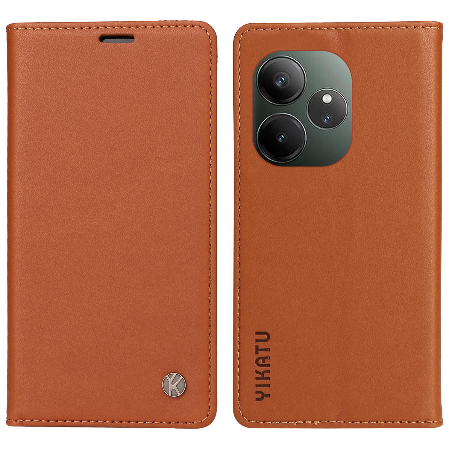 

YIKATU YK-001 For Realme GT 6 5G Case Magnetic Closure Leather Stand Flip Folio Phone Cover E