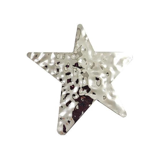 Hairpin Five-Pointed Star Shape Hair Clip Exaggerated Metal Texture Side Bang Hair Pin Fade-Resistant Hair Accessory