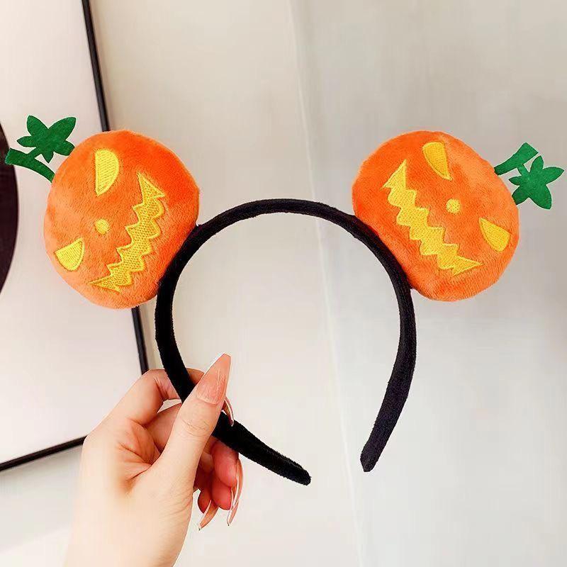 Funny Pumpkin Lantern Headband - Cute Autumn/Winter Cartoon Hair Accessory for Women, Perfect for Halloween Gift
