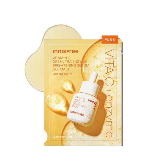 Innisfree Vitamin C Green Tea Enzyme Blemish Toning Serum Gel Mask Brightening & Hydration 25ml x 3pcs