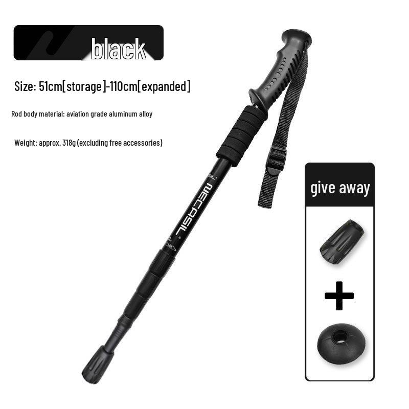 Bastones de Trekking Plegables Telescópicos - Antideslizantes, Ultraligeros para Hombres y Mujeres. Equipo de Senderismo Portátil y Duradero para Exteriores.