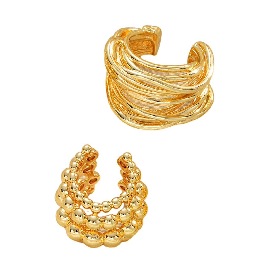 2 Pieces Bohemian Multiple Strand Bead Earrings with Artistics Wire Wrapping for Everyday Wear and Special Occasions