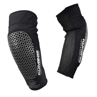 Komine SK-826 12996 Motorcycle Air Through CE Support Elbow Guard Fit, Black, CE Standard