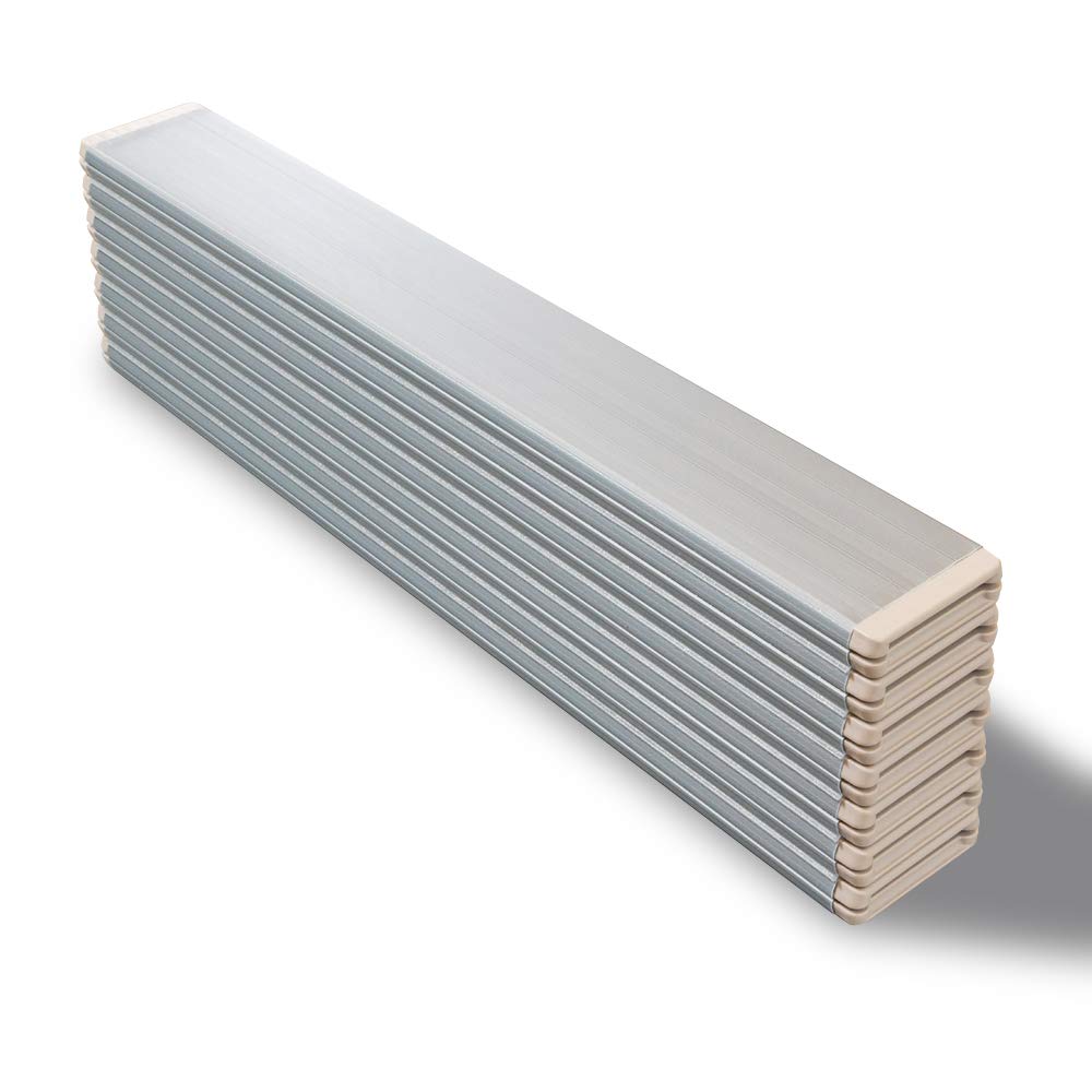 Topre Folding Bathtub Lid, Antibacterial Ag+, Metallic Gray, 70 x 139 cm, Made in Japan, M14