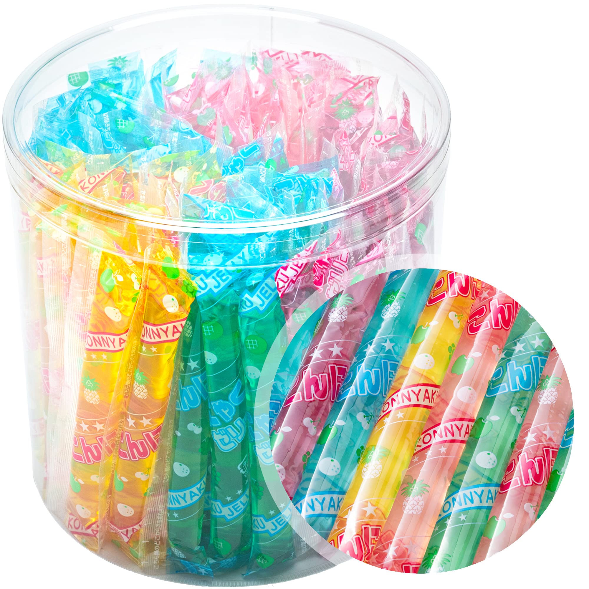 

My Gum Kobo Конжаковое желе 5 Приблизительно 100 Индивидуально Большие Идеально для и Вечеринок Ассортимент, Разновидности, Бутылка 1,5 кг, Штуки, В обертке,