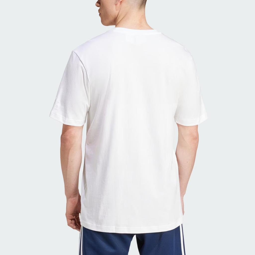 adidas Originals Ts Street 1 Crew Neck Logo Letter Short Sleeve T-Shirt Men Tops White IX6750