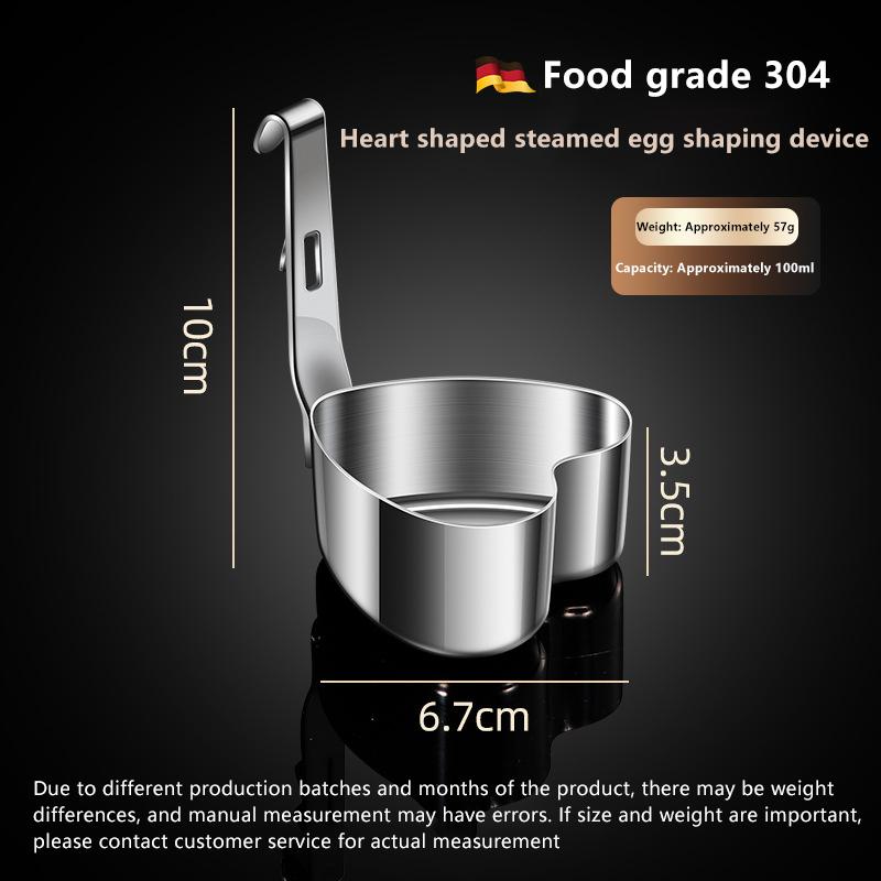 304 Stainless Steel Poached Egg Mold Creative Household Kitchen Gadgets Portable Breakfast Fried Egg Steamed Egg Shaping Device