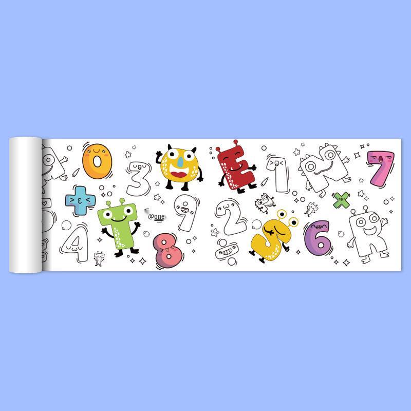 Mal- und Kritzelblock für Kinder: Großes Zeichenpapier, Kindergarten Baby Kunstbuch, Handgezeichnete Umrisse, Aquarell- & Malrolle