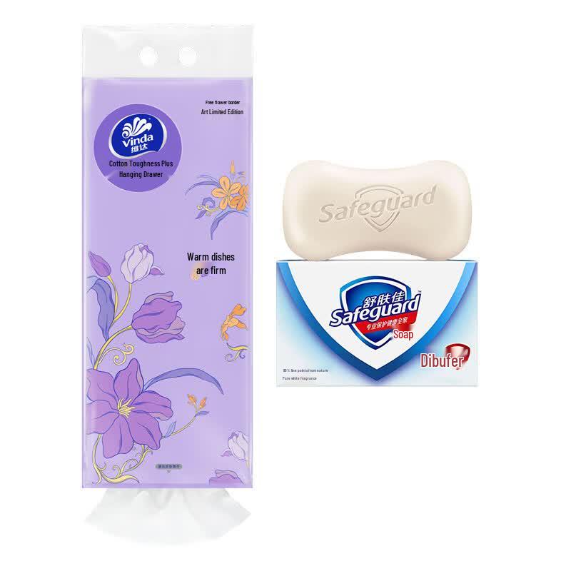 Vinda Hanging Facial Tissue with Hand Soap Combo