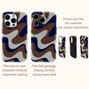 Brown Navy Swirls Phone Case for IPhone 17AIR 16E 16 15 14 13 12 11 17 Pro Max Plus Double-layer Back Cover