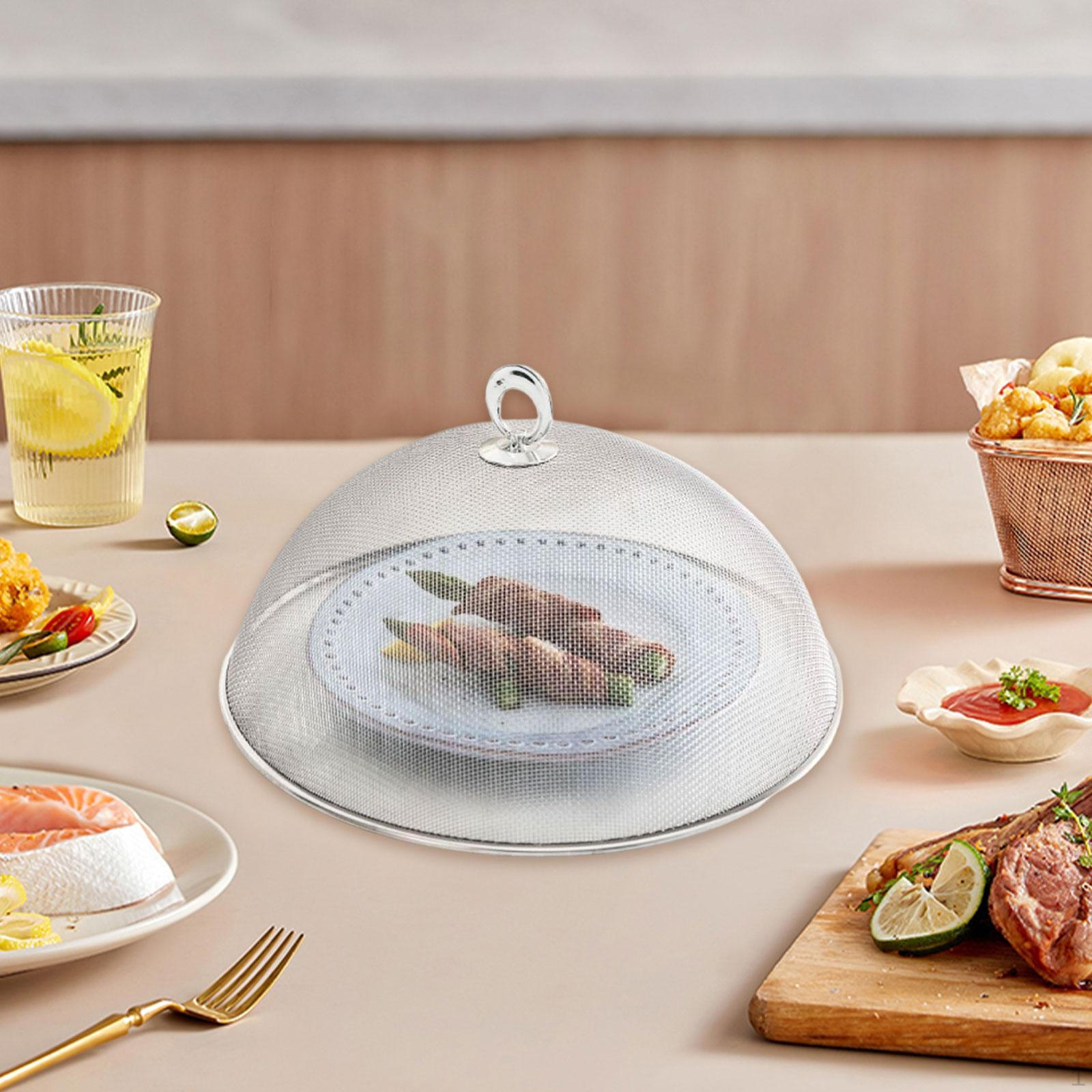 

Куполоподібна кришка для їжі з нержавіючої сталі з ручкою, легка, ударостійка, миється та S