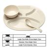 Beiges Melamin-Mehrkammer-Tablett-Set für Kantinen