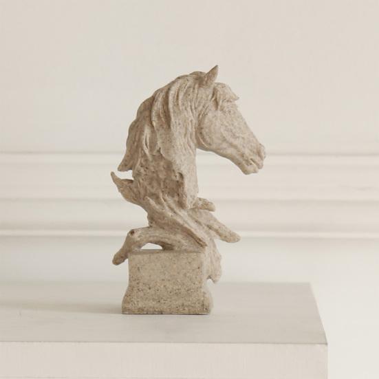 jijijing Lion Bust Statue, King of Beasts Figurine, Resin Animal Head Sculpture for Home Office Living Room Decor