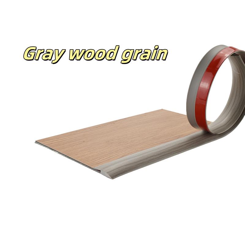 1pc 1m/39.37in Self-Adhesive Floor Transition Strip, Flexible Wood Grain Design Edging for Carpet, Laminate&Floors, Threshold