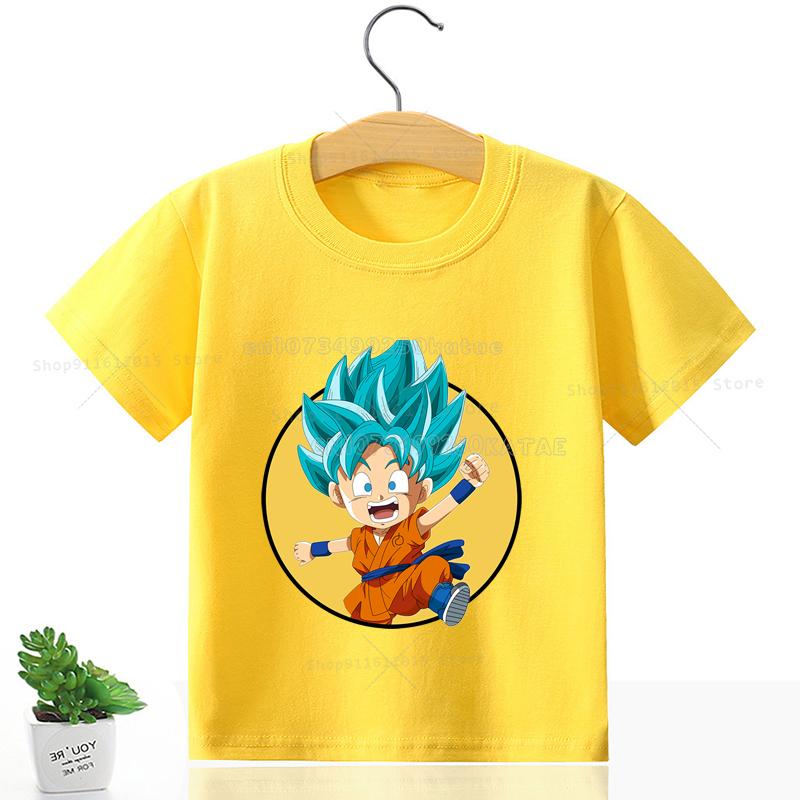 Dragons Ball Boy T Shirt Cartoon Summer Baby Clothes Son Goku Kids Tee Shirt Anime Printed Tops Short Sleeve Children Tees Gift