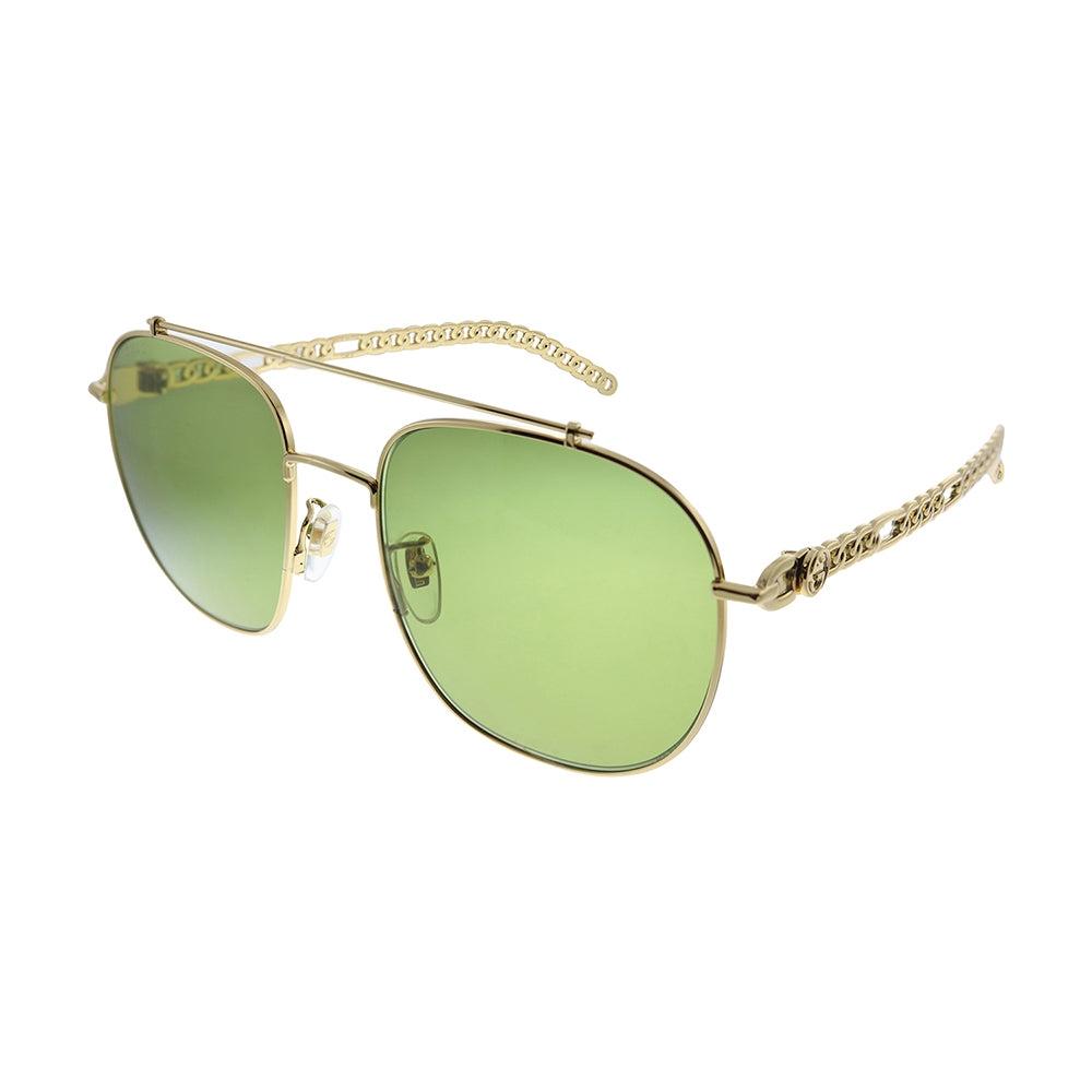 

Gucci GG 0727S 003 Женские квадратные солнцезащитные очки золотистый