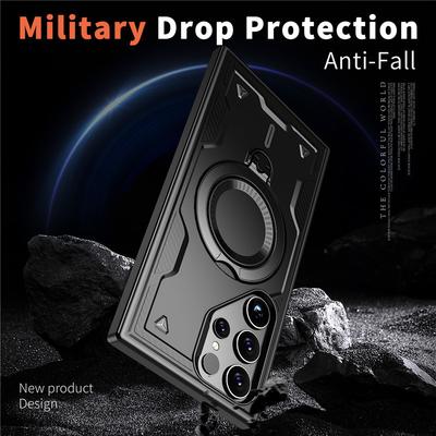 Suitable for Samsung S25 Ultra Tianhuan Magnetic Phone Case A56 Rotary Bracket Wireless Charging Phone Case