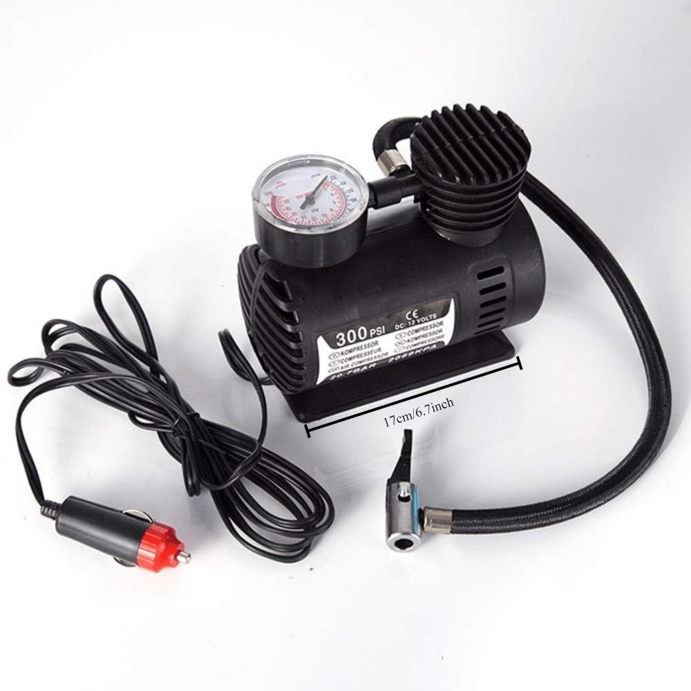 12V Mini Car Air Compressor 300psi Car Tyre Inflator Electric Tire Air Inflator Pump  Bicycle Tires