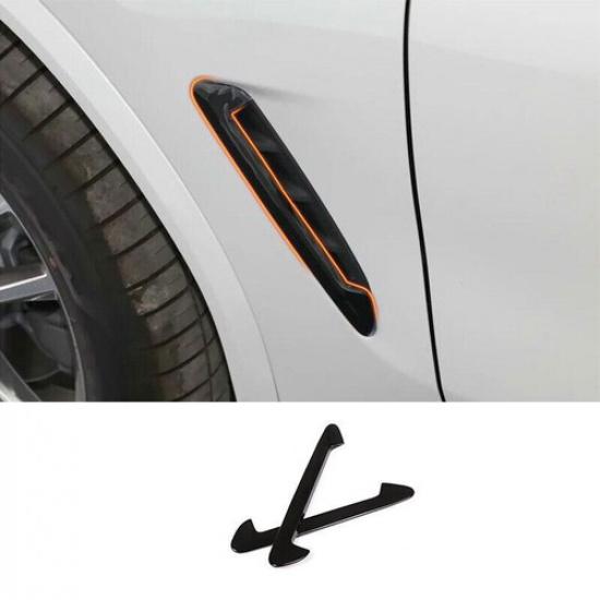 ABS Black Air Flow Vent Side Fender Decor Sticker Trim For BMW X3 G01 2018-