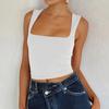 Canottiera aderente con scollo quadrato Y2K - Top sexy da donna trendy europeo e americano