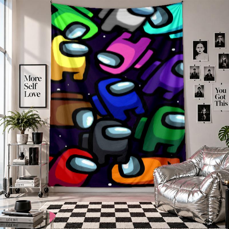 Wall TapestryAmong Us Art Hanging Cloth Decorative Background Cover for Room Decoration