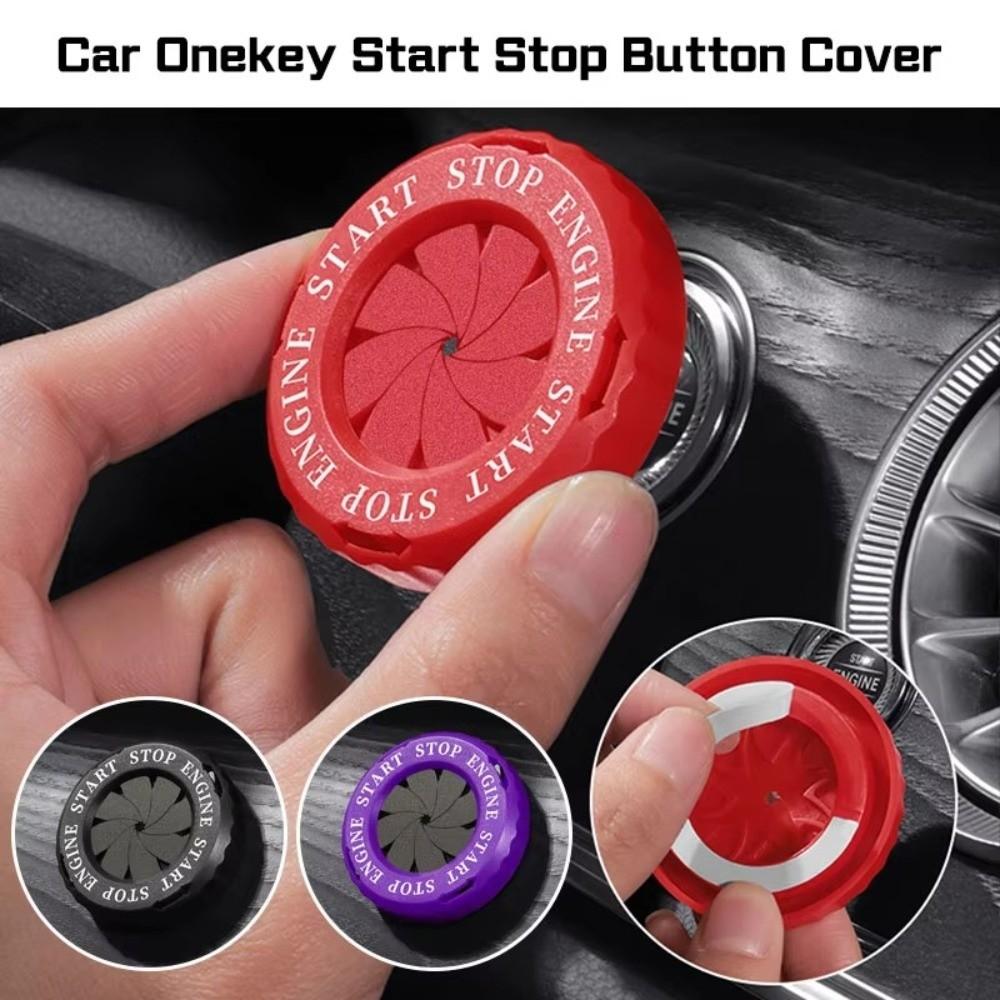 Rotary Design Ignition Switch Protective Cap Push Start Button Decor Fit for Most Models