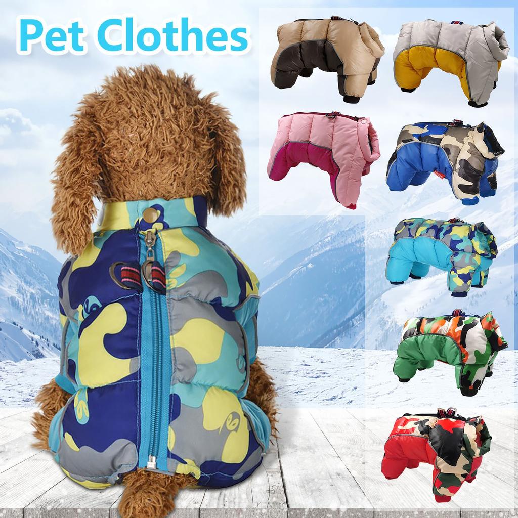Pet And Cold-Proof Four-Legged Cotton Clothing Random Zipper Color