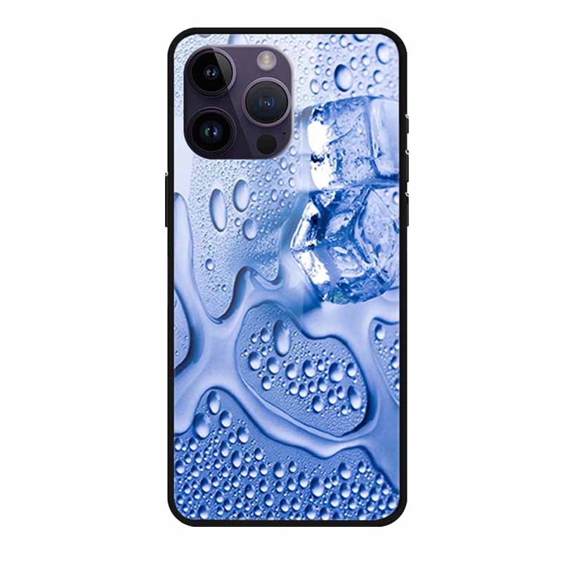 Tempered Glass Case For iphone 15 Pro Max Case Hard Glass Back Cover Soft TPU Bumper For iphone 16 Pro Max Phone Case 16Pro Max