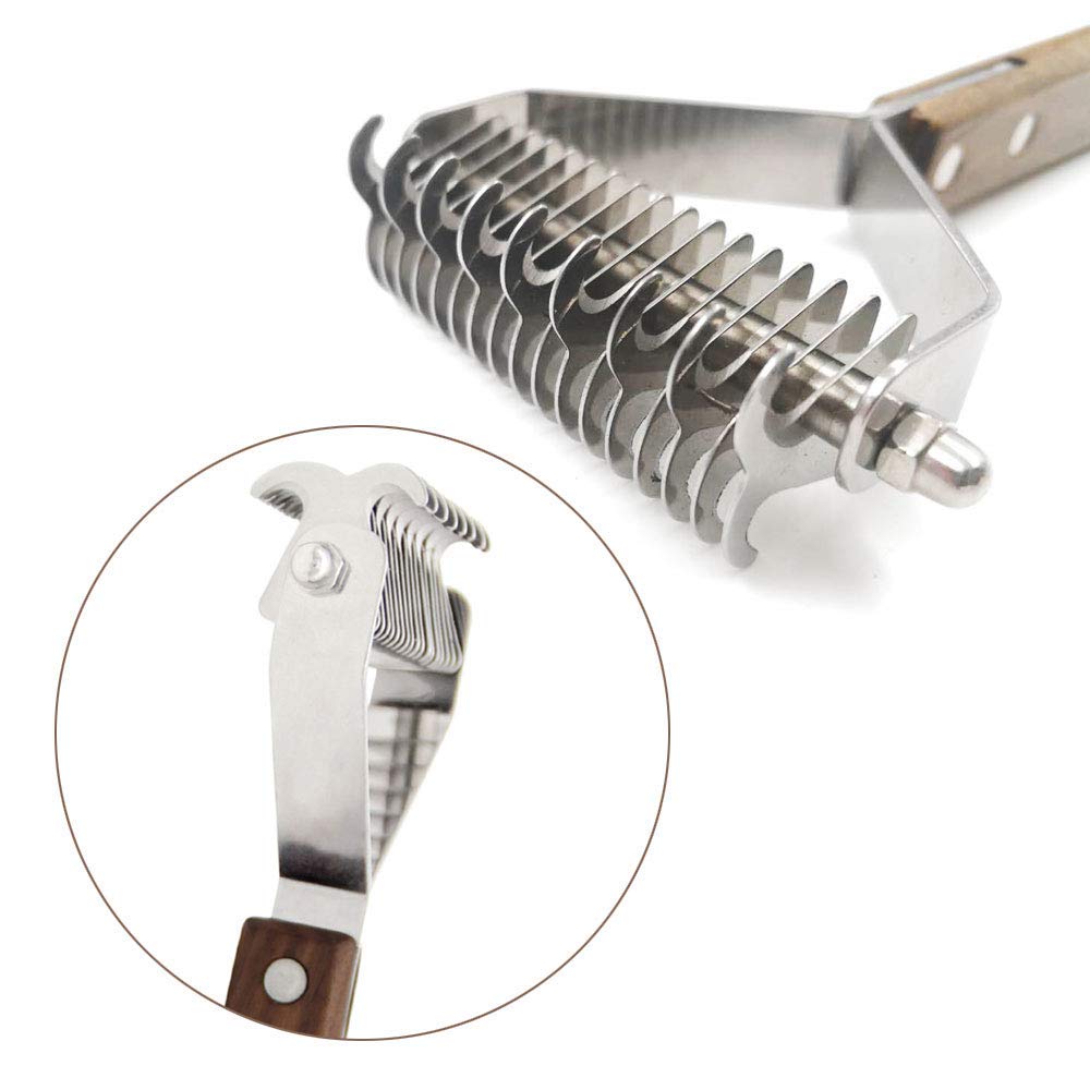 AIDIYA Dog Cat Hair Pet Hair Tangle Loose Hair Removal Stainless Pet Removes Shedding Hair and Suitable for Dogs and Long and Short Hair & Comb, Comb,