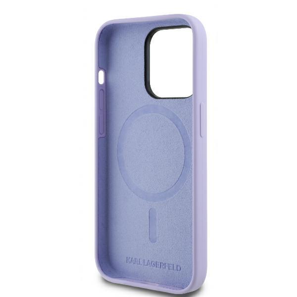 Karl Lagerfeld Klhmp14Xscmkcrhu Iphone14 Pro Max 6.7 Purpurowy/Purple Hardcase Silicone Karl&Choupette Heads Ring Magsafe