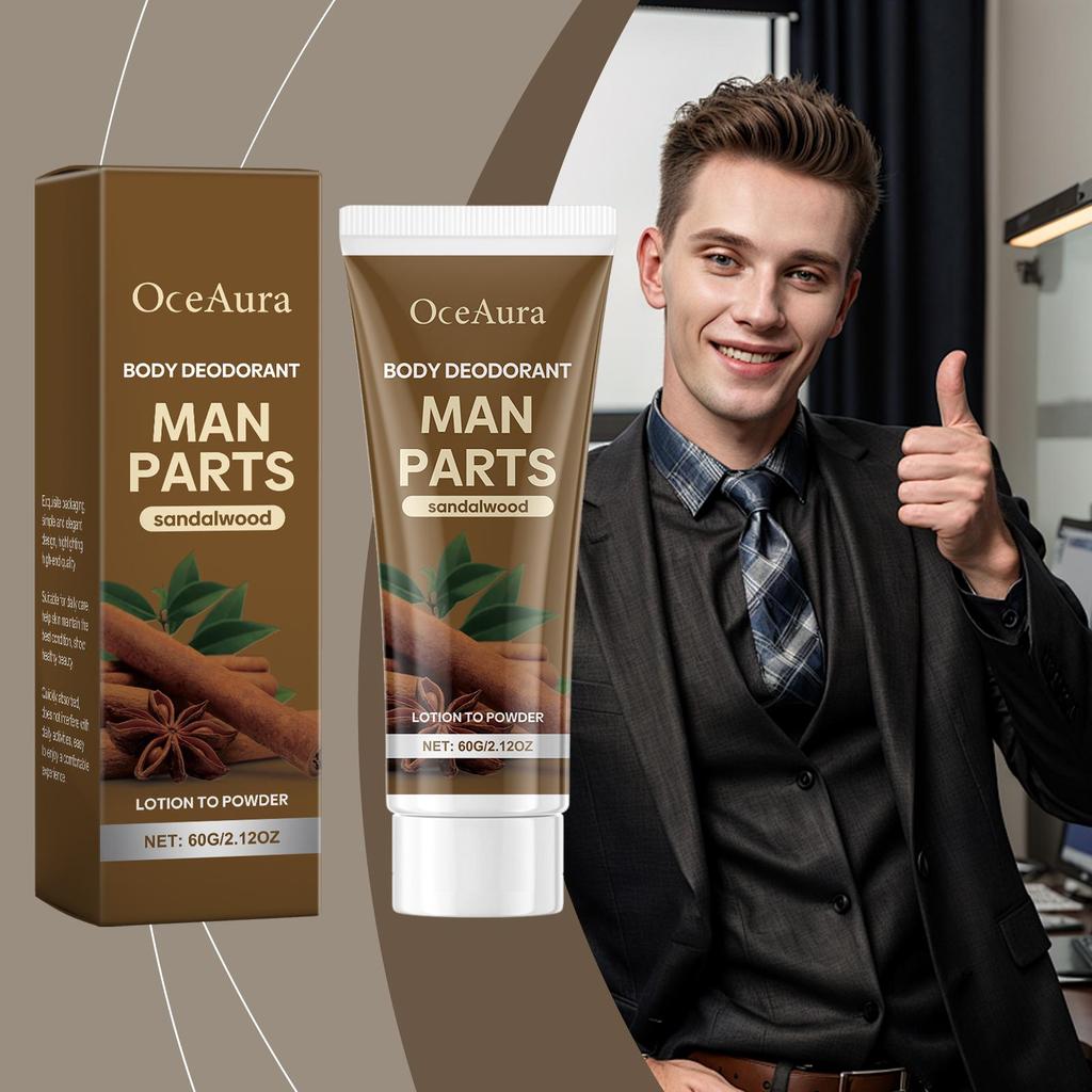 Men's Body Odor Control Cream - Gentle & Non-Irritating Daily Care for Comfortable Skin Protection