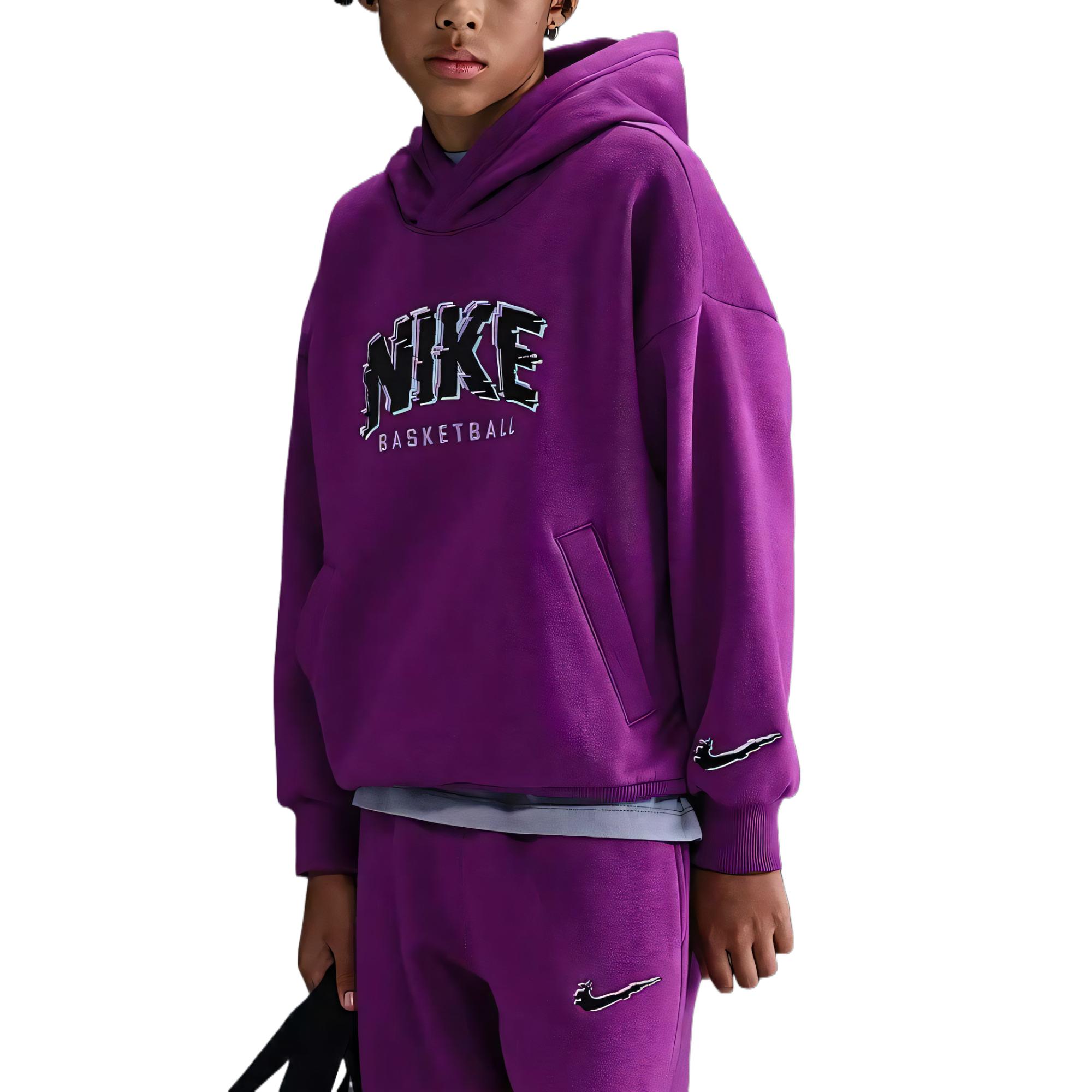 

Nike Глючная культура баскетбола Флисовый пуловер с капюшоном Детские толстовки HV0508-505 L